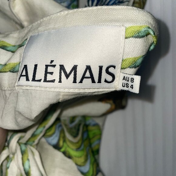 Alemais Sea Life Print Mini Dress - Cream - Picture 9 of 10